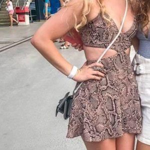 XXS Snake Cut-Out Mini Dress